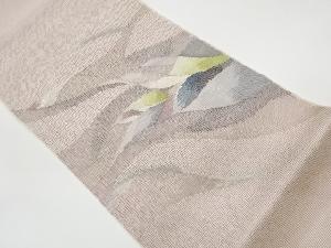 リサイクル　 紗 すくい織抽象模様織出し袋帯